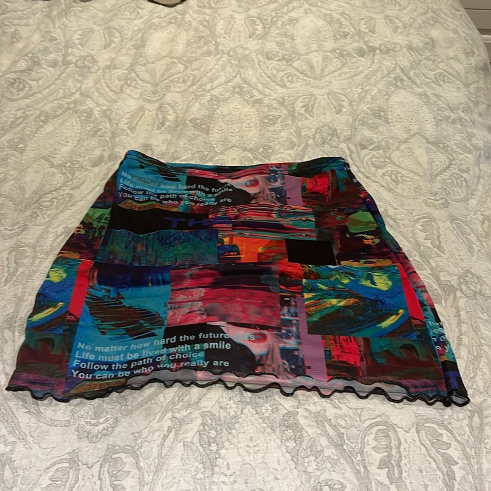 SHEIN printed skirt
